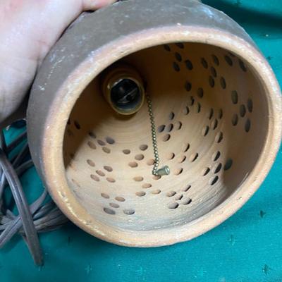 Vintage Pottery Hanging Light