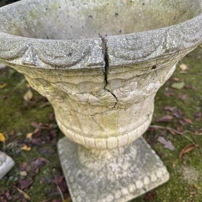 395 Pair of Concrete Planters.