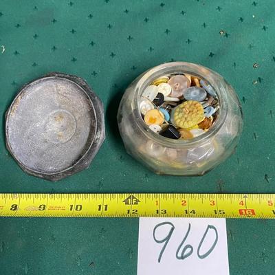 Vintage Dish Full of Buttons