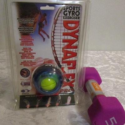 Dynaflex Pro sports gyro exerciser and 5 lb weight