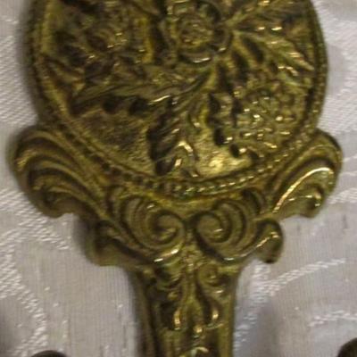 Vintage Ceramic and metal towel rings, metal clothes hook