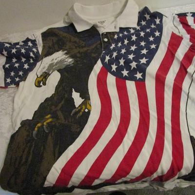 New Eagle/US Flag shirt men's size XL Tall