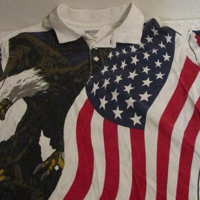 New Eagle/US Flag shirt men's size XL Tall