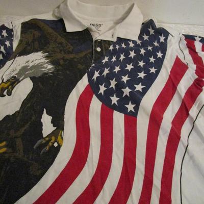 New Eagle/US Flag shirt men's size XL Tall