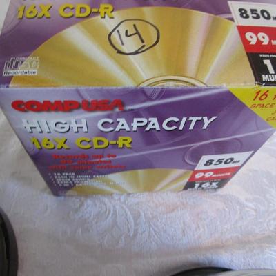 CD-R (45), DVDR (57), Mini CDR (14), 2 pkg cable clips