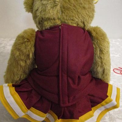 Stuffed bear with Point Loma Pointers (San Diego, CA) cheerleader outfit