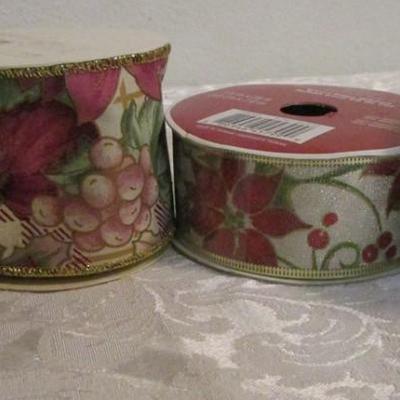4 rolls Wired ribbon 
