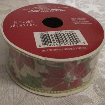 4 rolls Wired ribbon 