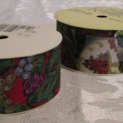 4 rolls Christmas fabric ribbon