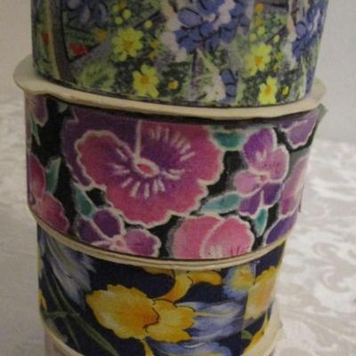 4 rolls fabric ribbon