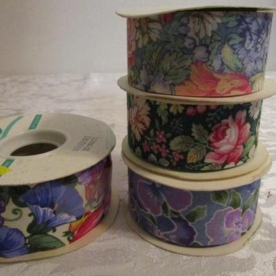 4 rolls fabric ribbon