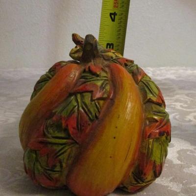 2 decorative pumpkins