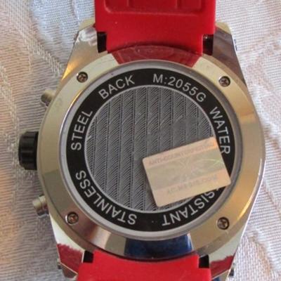 Megir Men's Watch, quartz movement, alloy case, silicone strap, blue dial 2055