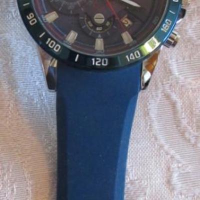Lige Men's Watch "The Dream", blue watchband, water resistant