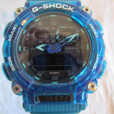 Casio G-Shock Men's Wrist Watch GA-900SKL-2ADR, teal watchband