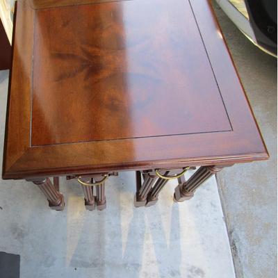 3-in-one table, main table plus two foldable tables underneath it