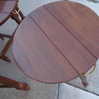 3-in-one table, main table plus two foldable tables underneath it