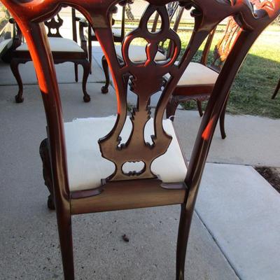 Vintage padded, carved wood chair, needs upholstering