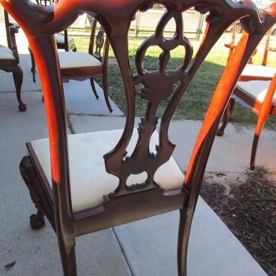 Vintage padded, carved wood chair, needs upholstering