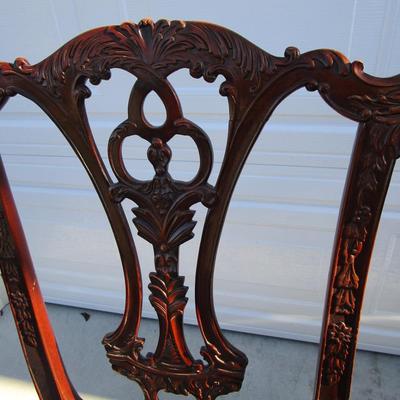 Vintage padded, carved wood chair, needs upholstering