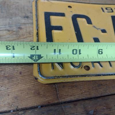1966 North Carolina Vehicle License Plate
