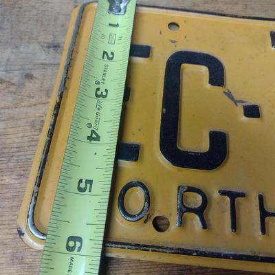 1966 North Carolina Vehicle License Plate