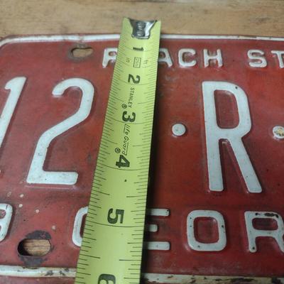 1966 Georgia Vehicle License Plate
