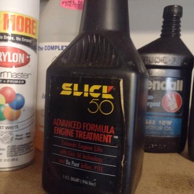 Collection of Automotive Fluids Various Content Levels