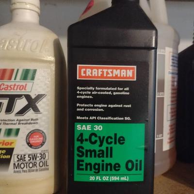 Collection of Automotive Fluids Various Content Levels