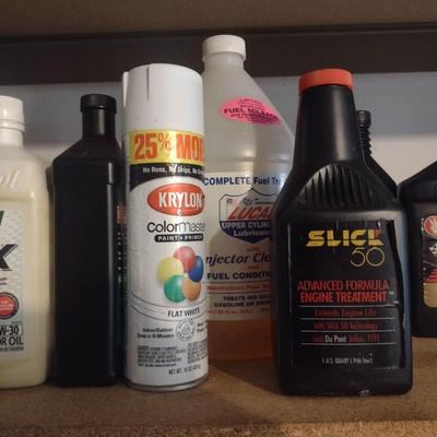 Collection of Automotive Fluids Various Content Levels