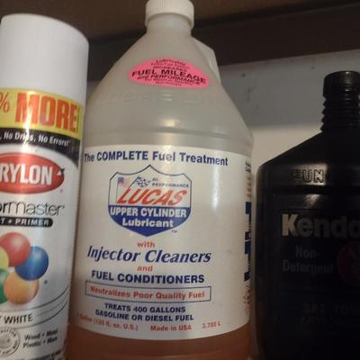 Collection of Automotive Fluids Various Content Levels