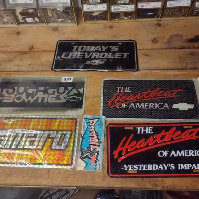 Vintage Novelty Front Bumper Plates