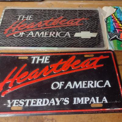 Vintage Novelty Front Bumper Plates