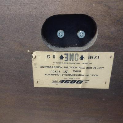Pair of Vintage Bose Wood Cabinet Model 901 Direct/Reflecting Loudspeakers