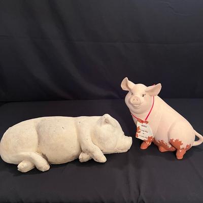 Ceramic & Cement Pigs (LR-RG)