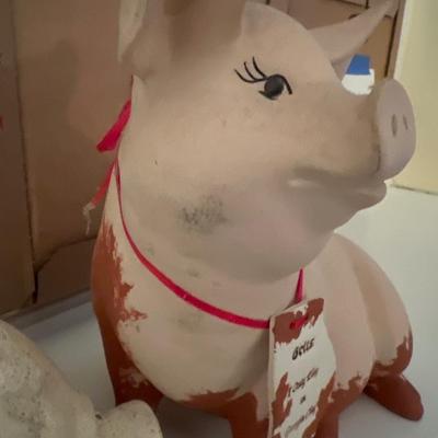 Ceramic & Cement Pigs (LR-RG)