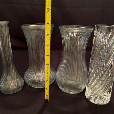 Signed & Hoosier Glass Vases (LR-RG)