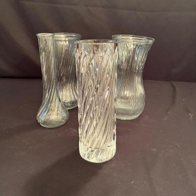 Signed & Hoosier Glass Vases (LR-RG)