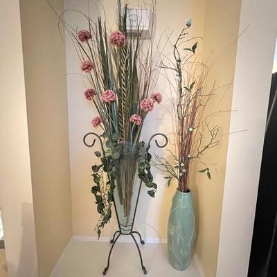 Faux Floral Displays in Ceramic & Glass Vases (LR-RG)