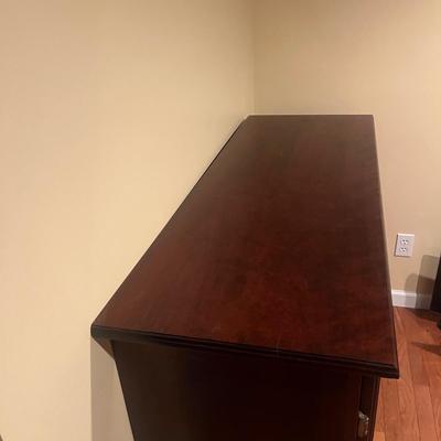 Leaded Beveled Glass Door Bookcase (BO-MG)