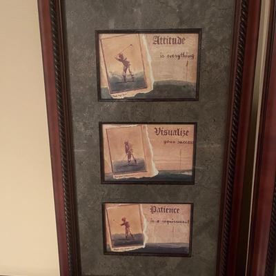 Three Golf Themed Pieces of Art (BO-MG)