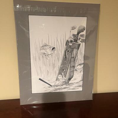 Three Golf Themed Pieces of Art (BO-MG)