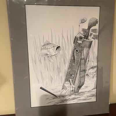 Three Golf Themed Pieces of Art (BO-MG)