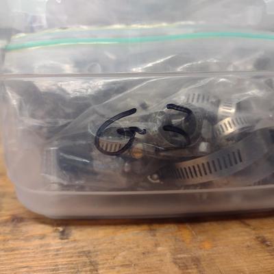 Assortment of Hose Clamps Various Sizes and Uses (G-3)