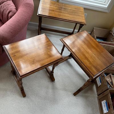 Solid Wood Nesting Tables (LR-RG)