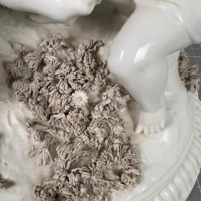 Italian Porcelain Capodimonte Cherub Putti Group 