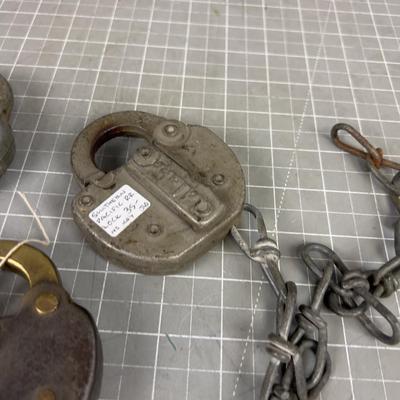 Antique Rail Road PAD LOCKS 