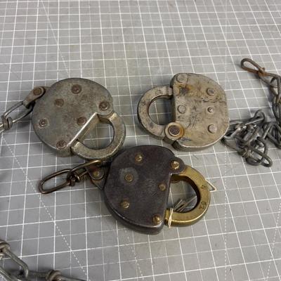 Antique Rail Road PAD LOCKS 