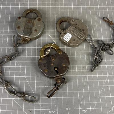 Antique Rail Road PAD LOCKS 