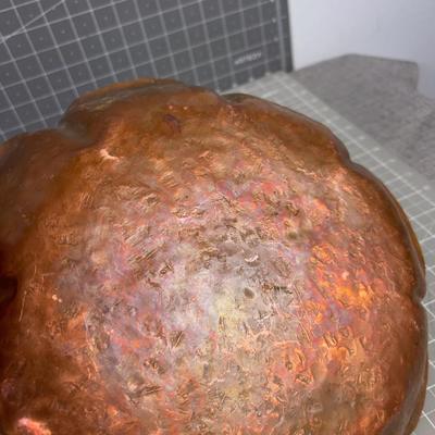 Vintage Copper Pieces Water Tank and Hammered Dish